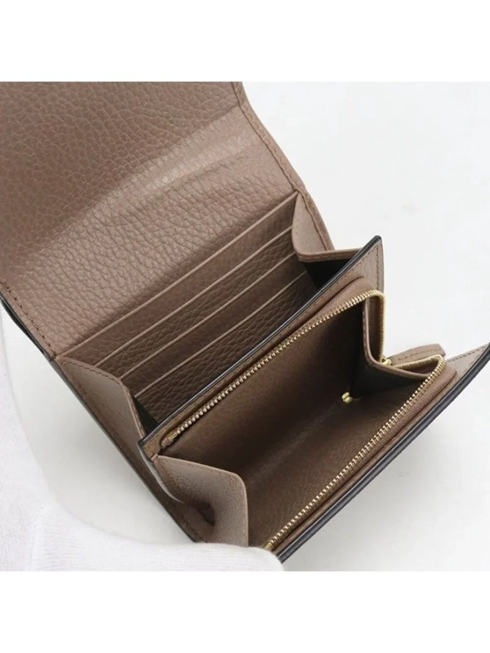 Gucci Compact Wallet Double Bifold GG Supreme Leather